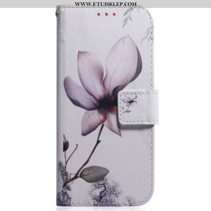 Etui Folio do Samsung Galaxy S23 5G Różowy Kwiat